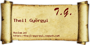 Theil Györgyi névjegykártya